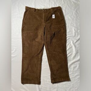 NWT L.L Bean Brown sepia Corduroy Pants men’s size 42 x 29